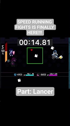 Speedrunning fights part: Lancer #deltarune #deltarunetomorrow