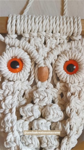 Macrame Owl Wallhanging 🦉 || macrame animals #viralvideo #youtube #shorts