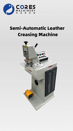 Semi-Automatic Leather Creasing Machine #leathercraft #leathermachine #CreasingMachine #bagmakingmachine #leathertooling | Bag Making Machine-Jeffrey
