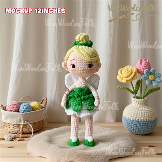 Crochet Tinker Bell Doll, Tinker Bell Crochet Doll, Tinker Bell Amigurumi, Peter Pan Inspired Crochet, Tinker Bell Fairy Doll Gift - Etsy