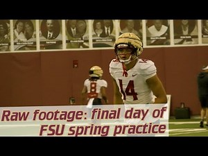 Final day of FSU football spring practice, raw video footage