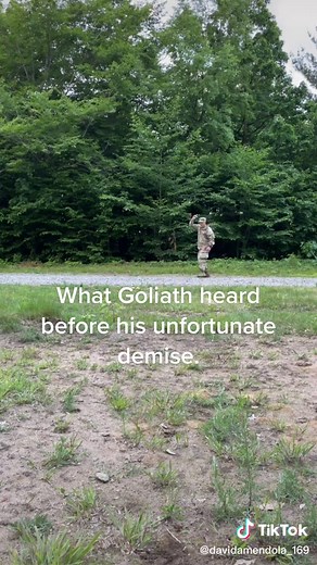 The sling, an ancient weapon of the past known for its simplicity and lethality with proper training. #fyp #goliath #israel #faith #rock #5