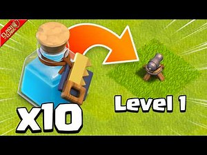 Upgrading Level 1 Cannons with 10 Builder Potions! - Clash of Clans