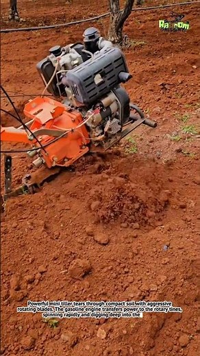 Powerful Mini Tiller Breaking Hard Soil! Satisfying Farming Machine 🌱