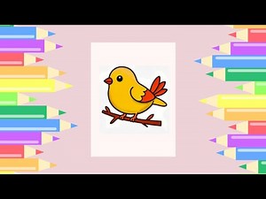 How to Draw Bird Easy for Kids | Easy Drawing for Kids Step By Step
