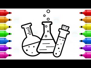 Science Tubes Coloring Pages for Kids - How to Draw and Color Test Tube | Kid Coloring TV