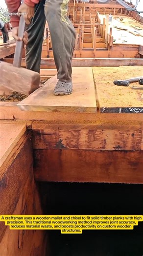 Traditional Woodworking Precision: Fitting Solid Timber Planks by Hand