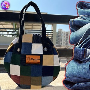 182K views · 2.4K reactions | How to make denim round bag from old jeans #beg #jeans #handmade #reused | Artefact | Facebook