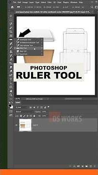 ( 18 ) photoshop ruler tool quick - short tutorial #tools #photoshopcourse