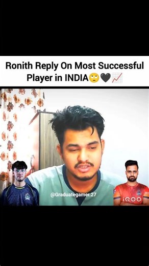 Ronith Reply On Most Successful Player In INDIA🖤🙄📈#fozyajay #pahadi #ronith #tgesports #totalgaming
