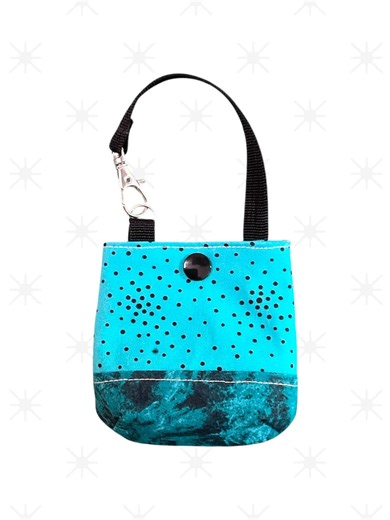 MINI Purse/backpack Accessory/small Items Holder/multi-purpose Tiny Purse/aqua & Black - Etsy