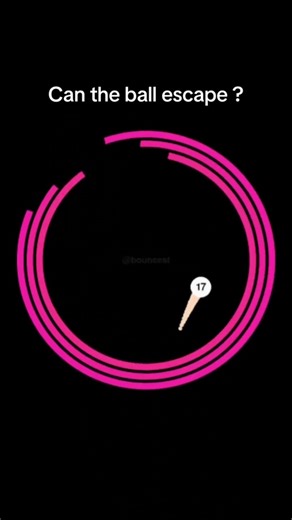 Can the ball bounce and escape ?😳 #bouncingball #satisfyingvideo