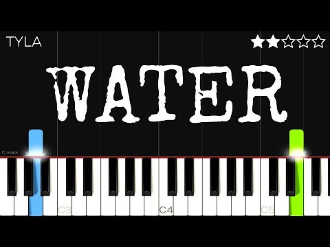 Tyla - Water | EASY Piano Tutorial