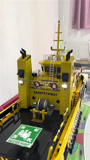 RC Tug Boat Setelah Pemasangan Lampu … #diyrcboat #rcboatbatam