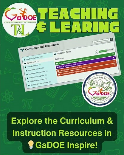 📚 T&L Spotlight: Curriculum & Instruction Resources in 💡GaDOE Inspire