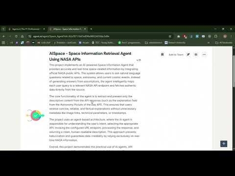 AISpace - Space Information Retrieval Agent Using NASA APIs (agent ai1)