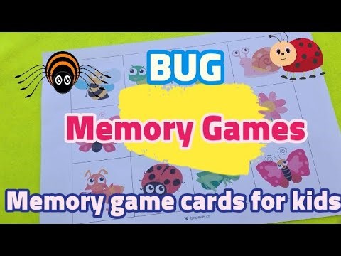 Memory Games for preschool |bugs and insect theme activities