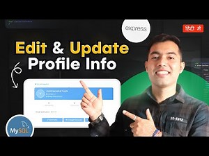 Edit & Update User Profile Page in Express + MySQL🔥