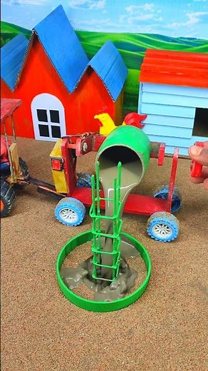 mini tractor ka cartoon video | diy tractor construction machine project | #shorts #youtubeshorts