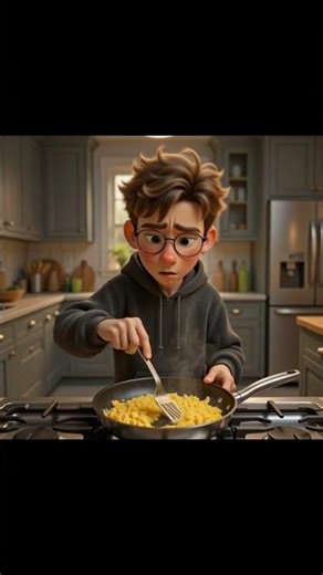 Scrambled Eggs with Toast 🍳🍞 | AI 3D Animation #shorts #animation