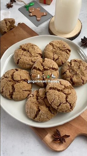 Ginger Snap Cookies 🤎🍪 #gingerbread #gingersnap #cookies