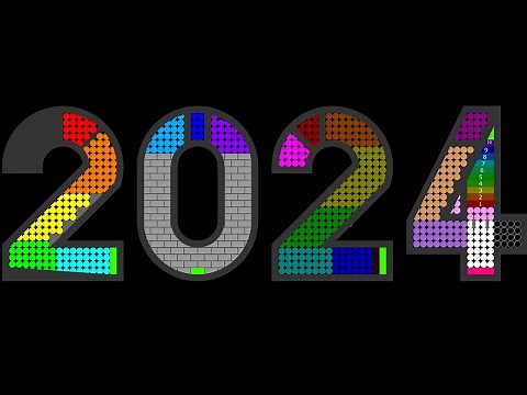 Happy New Year 2024 - Marble Race in Algodoo