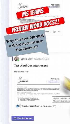 How Teams Handles PDF and Word Previews #teams #shorts #tips