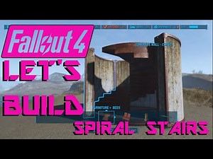 Fallout 4: Concrete Spiral Stairs How-To! Let's Build ep 5