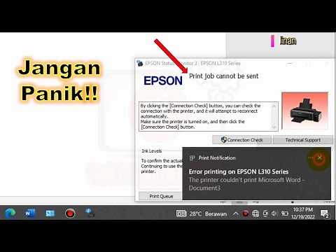 How to solve EPSON Print Job Cannont be sent_Tutorial Jinan