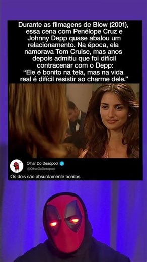 Durante as filmagens de Blow (2001), Johnny Depp era bom demais