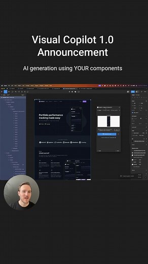 Announcing Visual Copilot V1: AI generation using YOUR components #react #typescript #developer
