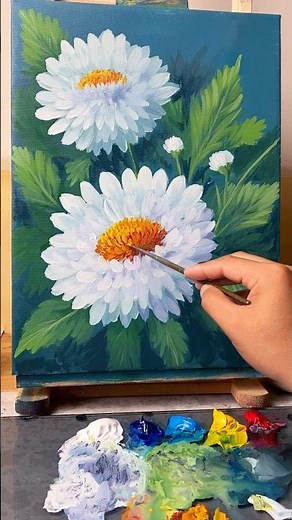 How to Paint Realistic Daisies #huyhoihoaart #acrylicpainting