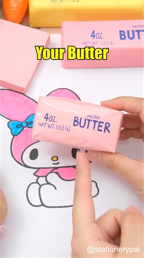 DIY Butter Squishy with Sticky Notes?! 🤯🧈#shorts