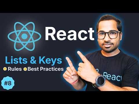 React Lists & Keys Explained (Hindi) | map() & Unique Keys | React Tutorial for Beginners #8