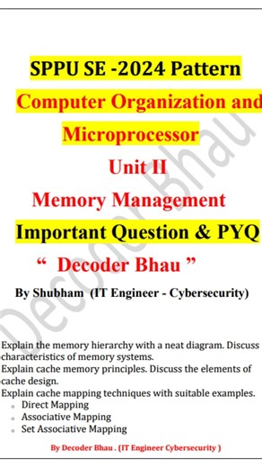 sppu2024pattern computer organization and mk microprocessor #sppu2024pattern #microprocessor #sppu
