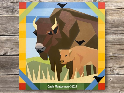 Buffalo Barn Quilt Pattern and Directions for Painting Outdoor Art - PDF Download Tutorial - Etsy