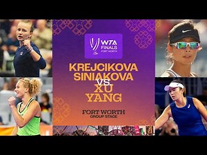 Krejcikova/Siniakova vs. Xu/Yang | 2022 WTA Finals Group Stage | Match Highlights