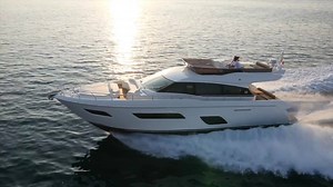 The Ferretti Yachts 550 with her modern hull design and seducing lines can be admired at the Yachts Miami Beach | Ferretti Yachts