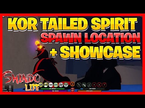 Shindo Life Kor Tailed Spirit Spawn Location and Showcase