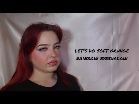 let’s do a soft grunge rainbow eyeshadow 