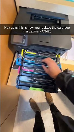 How to replace toner ink Lexmark