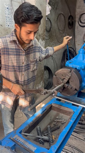 Turning Steel into Power – Spring Making Magic #shorts #metalworking