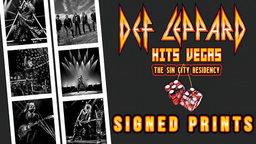 Gotta photograph, picture of 📸 limited edition, exclusive prints signed by the band will be available for purchase during our Las Vegas Residency. More info: defleppard.com/vegas-prints-coming-soon/ | Def Leppard