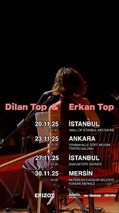 Dîlan Top & Erkan Top TR Turnesi 📍İSTANBUL - 20.11.25 📍ANKARA - 23.11.25 📍İSTANBUL - 27.11.25 📍MERSİN - 30.11.25 Tickets: in bio #istanbul #ankara #mersin #turkiyeturnesi #dilantop #erkantop | Dîlan Top