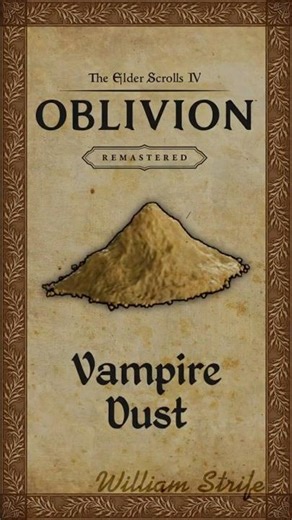 Oblivion Alchemy Vampire Dust