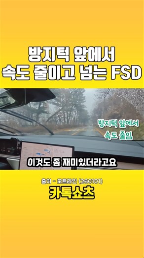 왠만한 사람보다 운전 잘함 #테슬라 #FSD #운전 #방지턱 #모트라인