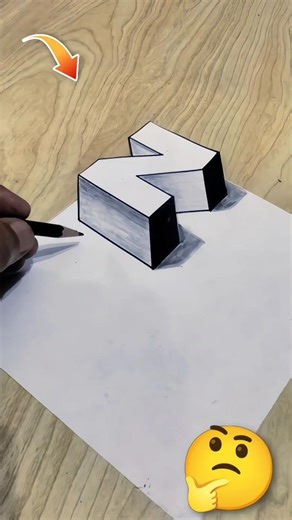 How to Draw 3D Letter Z! 😱🔥 #Shorts #3DArt