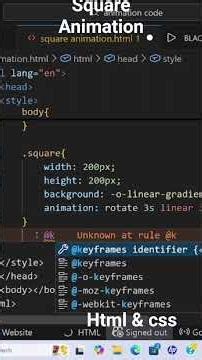 Square Animation || HTML || CSS #coding #frontendcourse #python#html