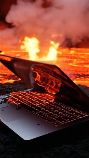 I Poured LAVA on a $3,000 MacBook Pro! 💻🔥 #Shorts