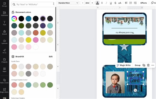 Printable Magnetic Bookmark,make Your Own CANVA Bookmark Template,drag and Drop Bookmark Template, Library Magnetic Bookmark - Etsy